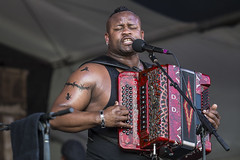 Dwayne Dopsie & The Zydeco Hellraisers at Jazz Fest 2015, Day 6, May 2