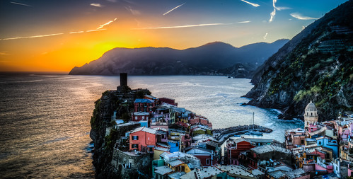 Sunset on Vernazza, Cinque Terre, Italy