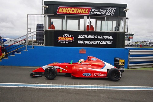 Jack Martin in British Formula Four race 2 during the BTCC Knockhill Weekend 2016