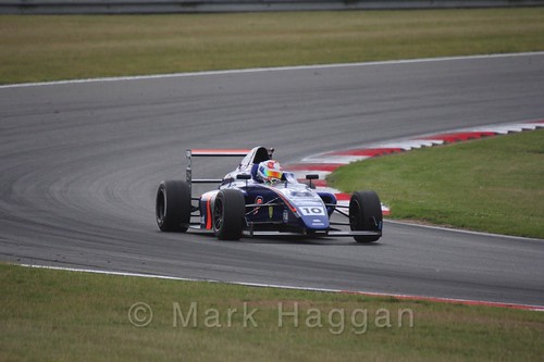 Petru Florescu in British Formula 4 during the BTCC 2016 Weekend at Snetterton