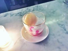 Mandarin sorbet with yogurt and Campari