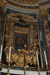 Madonna Advocata, con iscrizione "Fons Lucis Stela maris" -  "Petrus pictor" (attribuita  alla fine del XII secolo) - Santa Maria in Via Lata - Roma