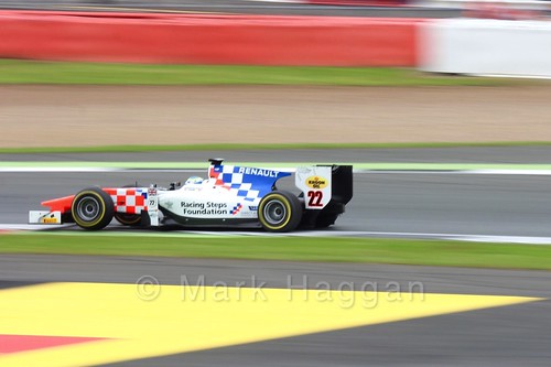 Oliver Rowland in the MP Motorsport car in the GP2 Feature Race at the 2016 British Grand Prix