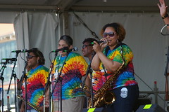 Original Pinettes Brass Band at Jazz Fest 2015, Day 6, May 2