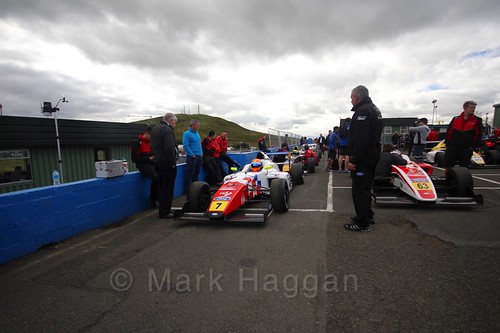 Alex Quinn ahead of the final British Formula Four race during the BTCC Knockhill Weekend 2016