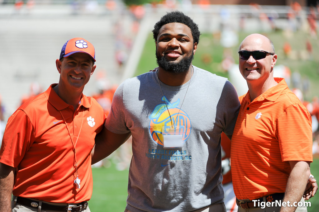 Clemson Football Photo of Christian Wilkins and Dabo Swinney and Jim Clements and Recruiting