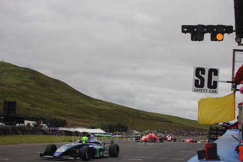 James Pull in British Formula Four race 2 during the BTCC Knockhill Weekend 2016