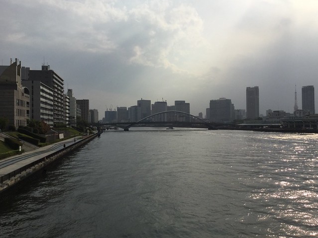 勝鬨橋から見えるGFT。