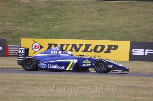 Max Fewtrell in British Formula 4 during the BTCC 2016 Weekend at Snetterton