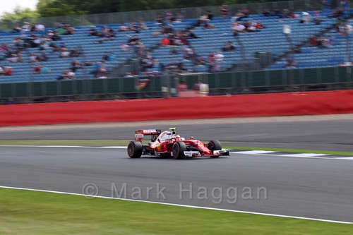 Sebastian Vettel in his Ferrari in Free Practice 2 at the 2016 British Grand Prix