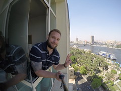 Selfie from our hotelroom with Nile river views!