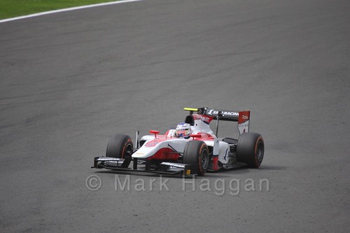 Sergey Sirotkin in the ART GP car in The GP2 Feature Race at the 2016 British Grand Prix