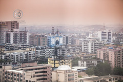 Views over city of Guangzhou, China.