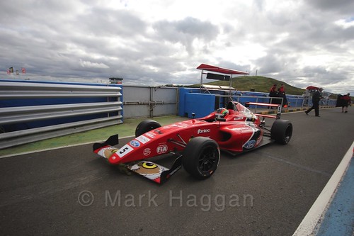 Frank Bird in the final British Formula Four race during the BTCC Knockhill Weekend 2016