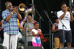 Sariah Jones and Rebirth Brass Band at French Quarter Fest 2015, Day 1, Thursday, April 9