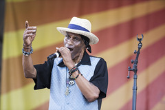 Cyril Neville with The Meters at Jazz Fest 2015, Day 7, May 3