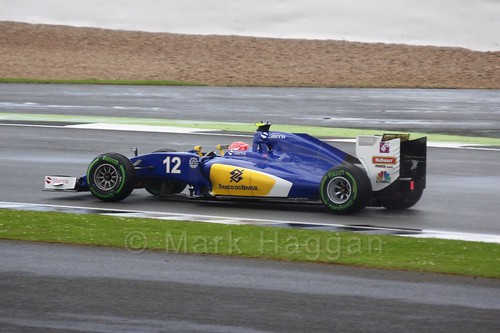 Felipe Nasr in his Sauber in the 2016 British Grand Prix