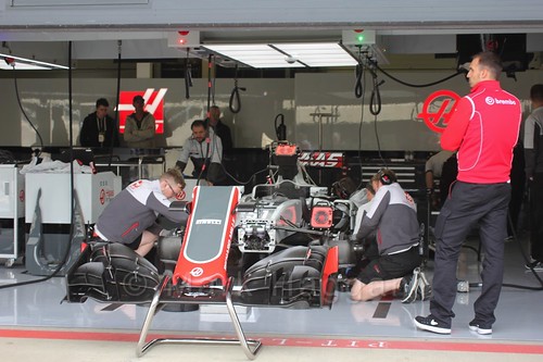 Santino Ferrucci's Haas during Formula One In Season Testing at Silverstone, July 2016
