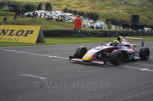 Luis Leeds in the final British Formula Four race during the BTCC Knockhill Weekend 2016