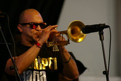 Irvin Mayfield with Trumpet Mafia at Jazz Fest 2015, Day 4, April 30