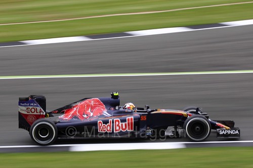Carlos Sainz Jr in the Toro Rosso in Free Practice 1 at the 2016 British Grand Prix