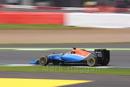 Pascal Wehrlein in his Manor during Free Practice 3 for the 2016 British Grand Prix