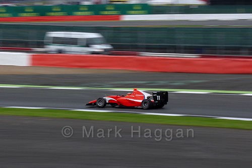 Jack Aitken in the Arden International car in qualifying for GP3 at the 2016 British Grand Prix