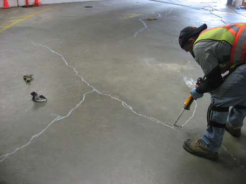 Floor crack repair