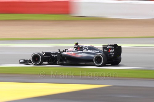Jenson Button in his McLaren during the 2016 British Grand Prix